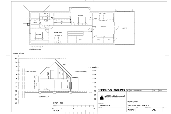 Villa från Åbergs Arkitektkontor, Arkitektritat